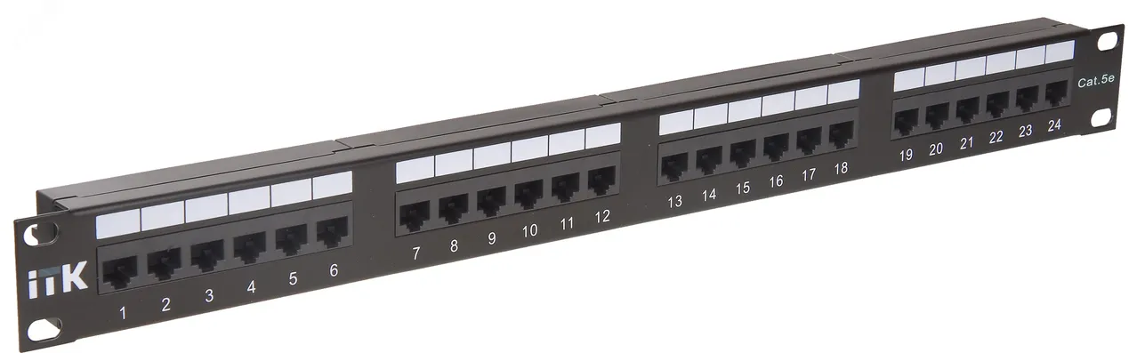 Патч-панель 1 юнит категория 5Е UTP 24 порта (Dual) PP24-1UC5EU-D05