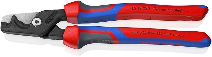 StepCut XL Кабелерез, ступенчатый рез, O 23 мм (120 мм2), длина 225 мм, фосфатированный, 3К ручки, SB KN-9512225SB