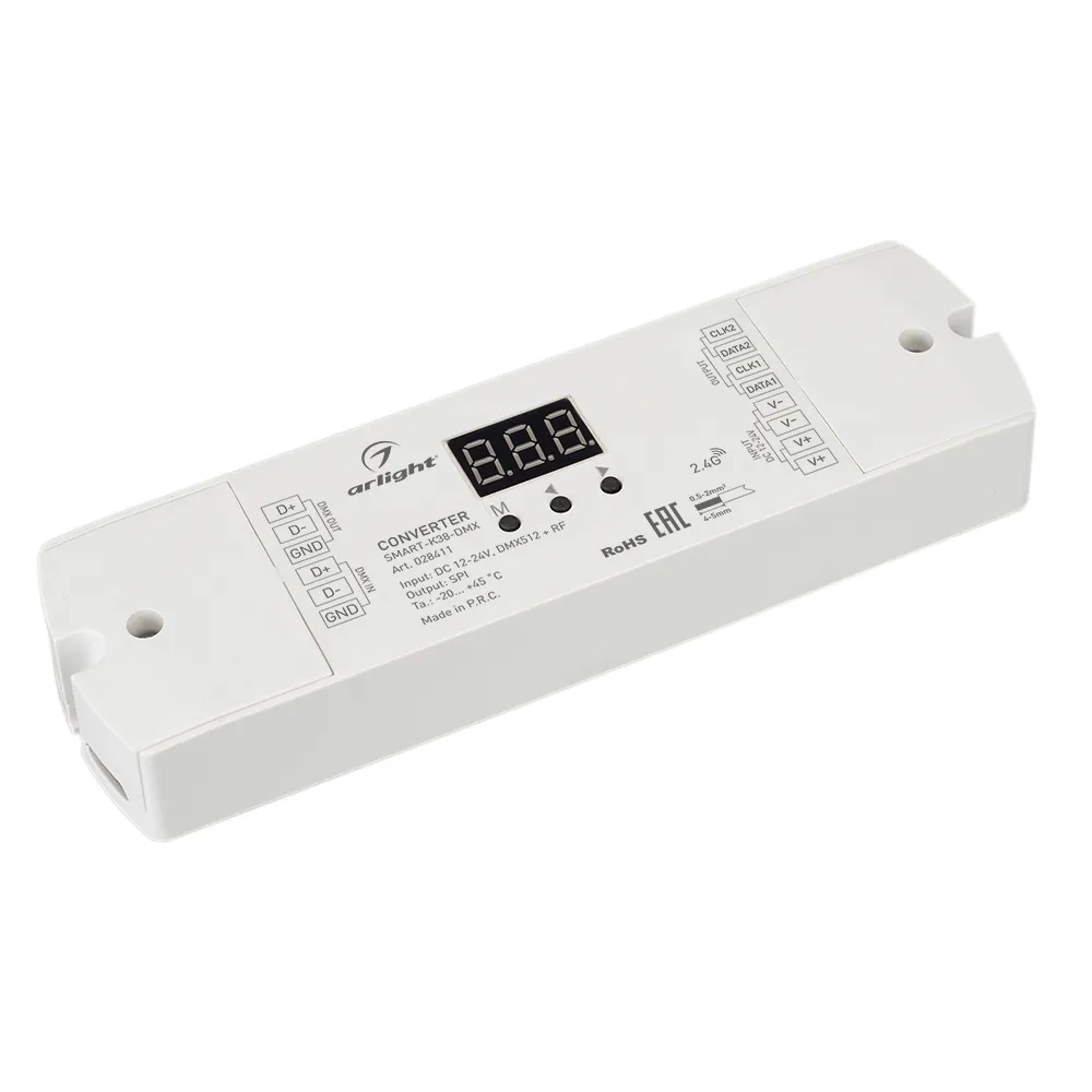 Конвертер SMART-K38-DMX (12-24V, SPI, 2.4G) 028411