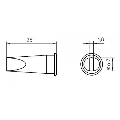 LHT E soldering tip 6.7mm