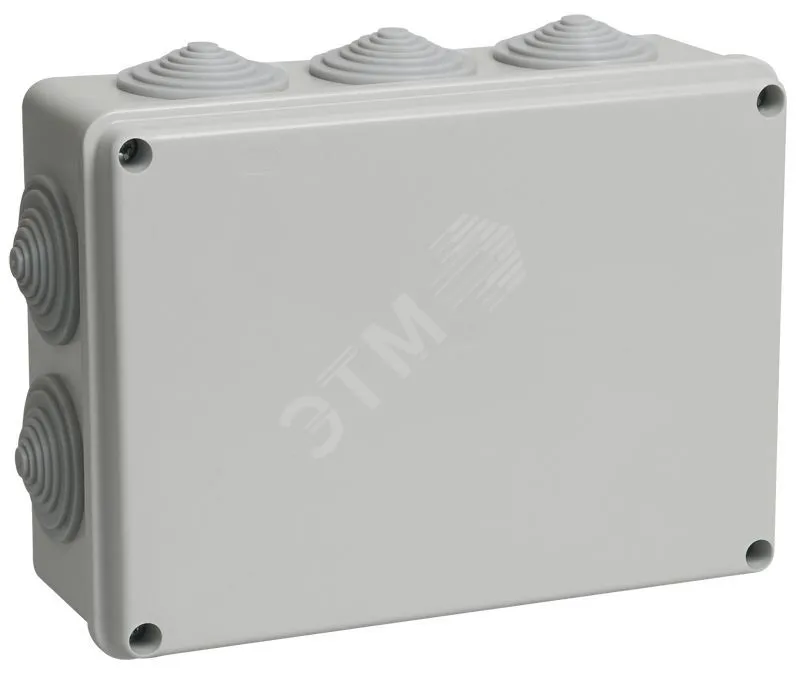 Коробка распаячная ОП 190х140х70 IP55 КМ41244 RAL7035 (10 гермовводов) UKO11-190-140-070-K41-55