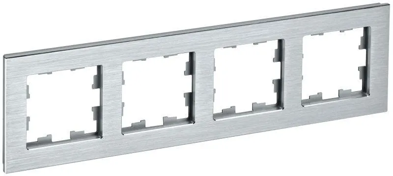 Рамка 4-м BRITE РУ-4-1-БрА металл алюм. BR-M42-M-K47