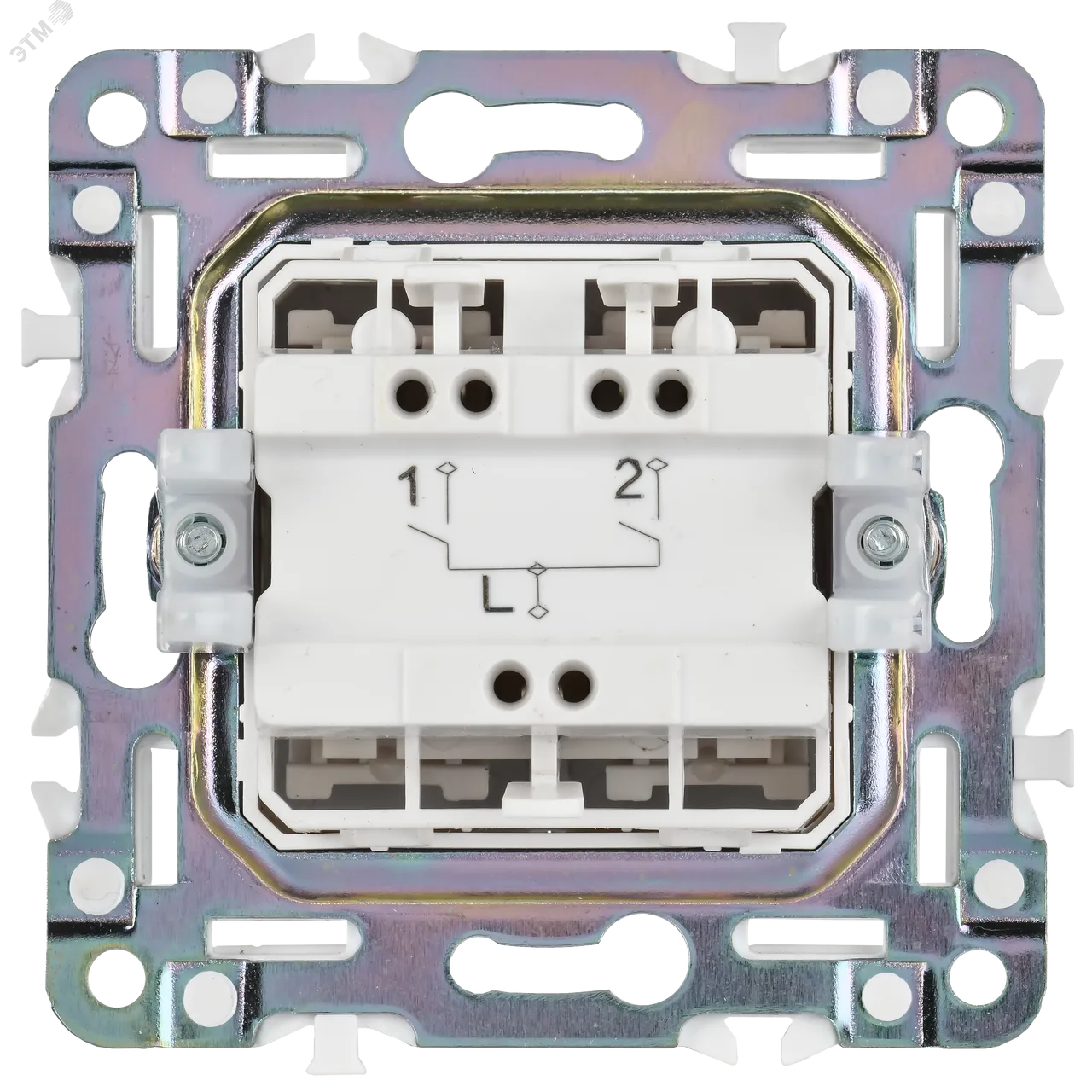 SKANDY Выключатель 2-клавишный 10А SK-V04Gr серый IEK SK-V20-0-10-K03