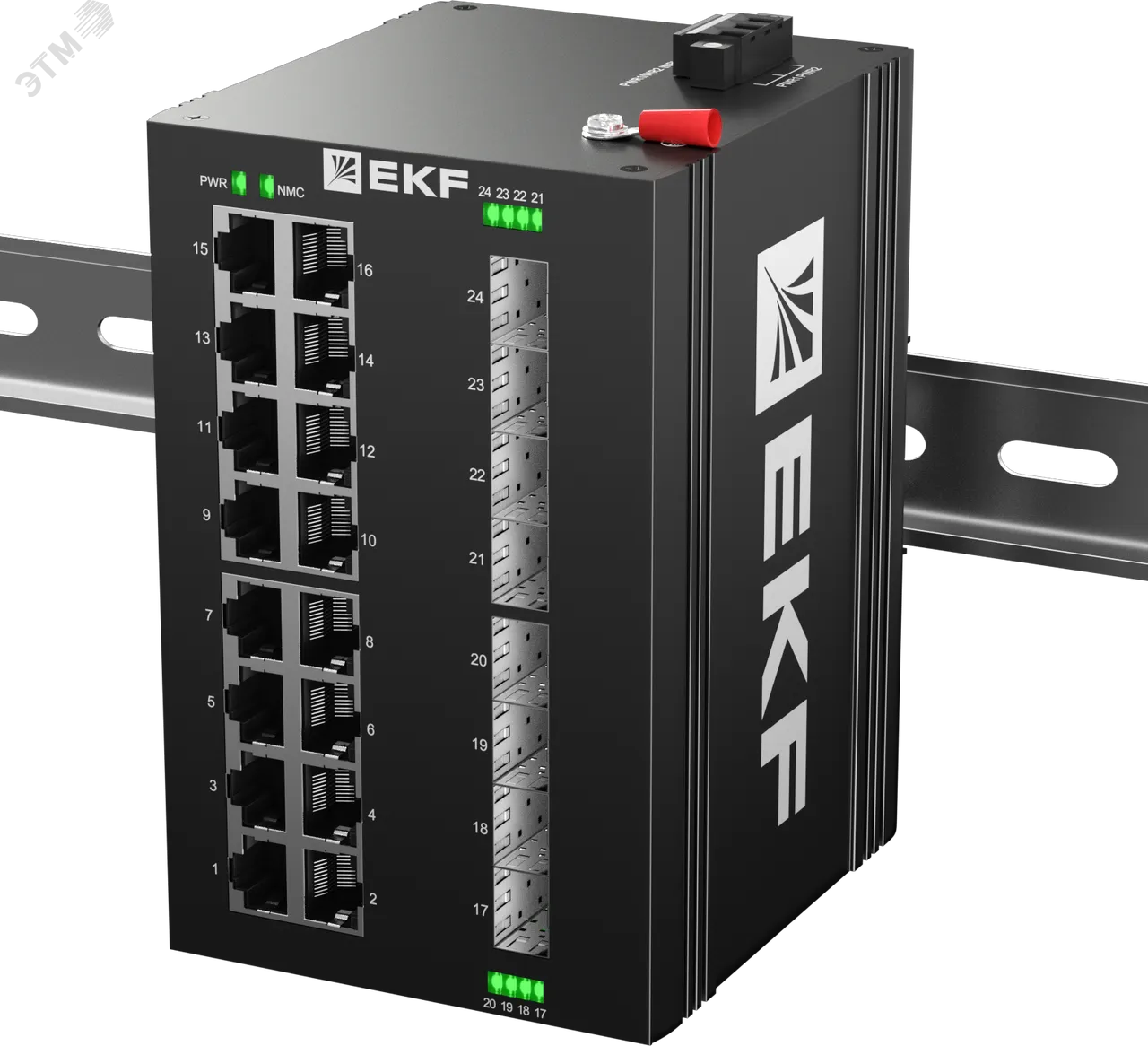 Промышленный неуправляемый коммутатор U-8GX/SFP-16GT, 8 портов 1000Base-X SFP, 16 портов 10/100/1000Base-T(X) RJ45, монтаж на динрейку TSX EKF