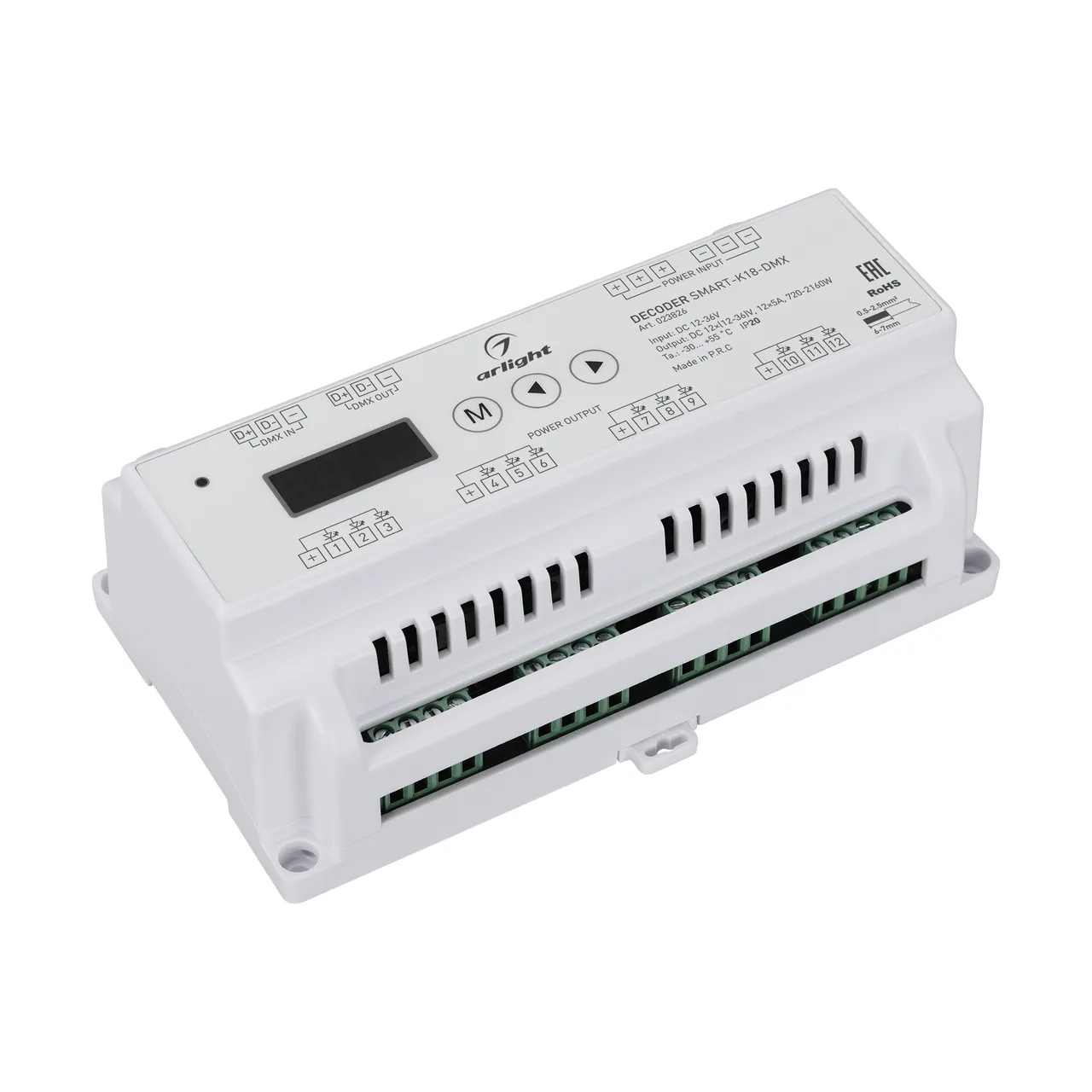 Декодер SMART-K18-DMX (12-36V, 12x5A) 023826