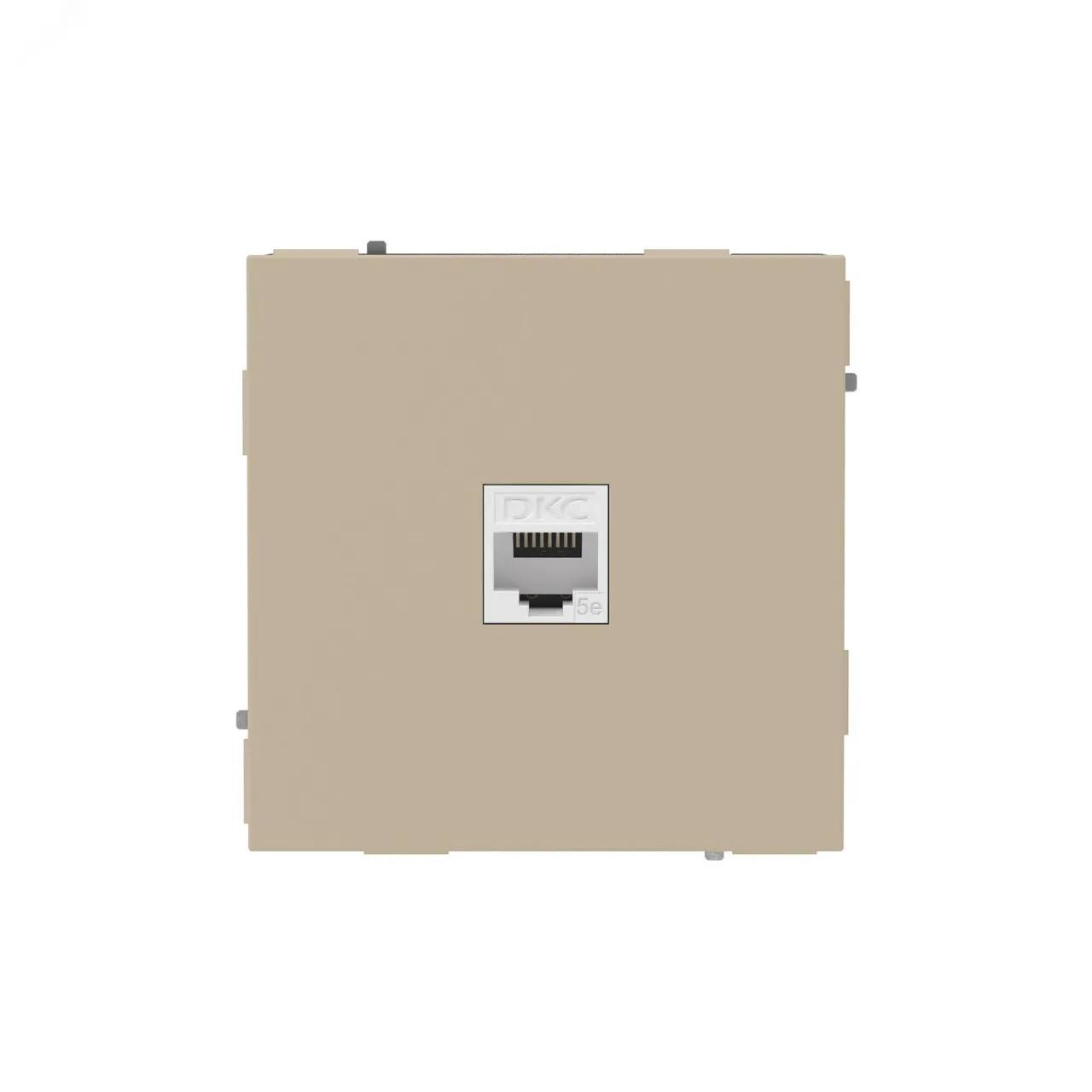 Компьютерная розетка RJ-45 без шторки, кат.5е одинарная, KANT, ванильный марципан 7015663