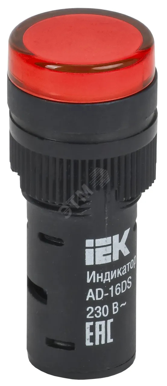 Лампа светосигнальная AD16DS d16мм 230В AC красн. BLS10-ADDS-230-K04-16