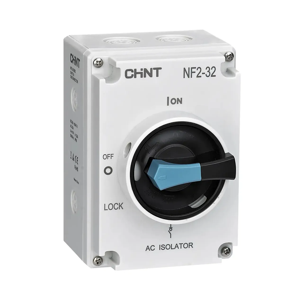 Выключатель-разъединитель NF2-80/3BO в пластиковом коробе IP65 (R) 324163