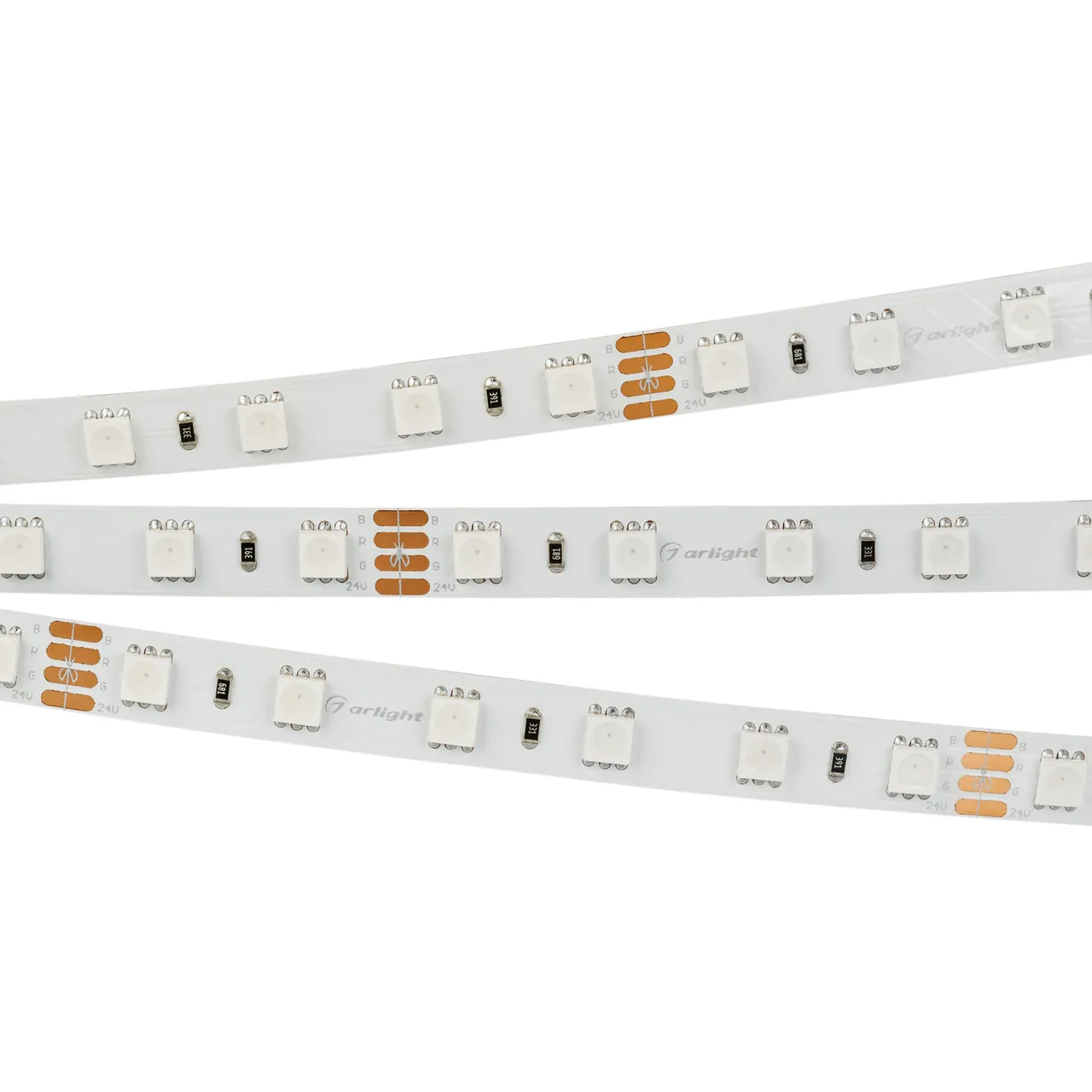 Лента RT-B60-10mm 24V RGB (14.4 W/m, IP20, 5060, 5m) 010367(2)