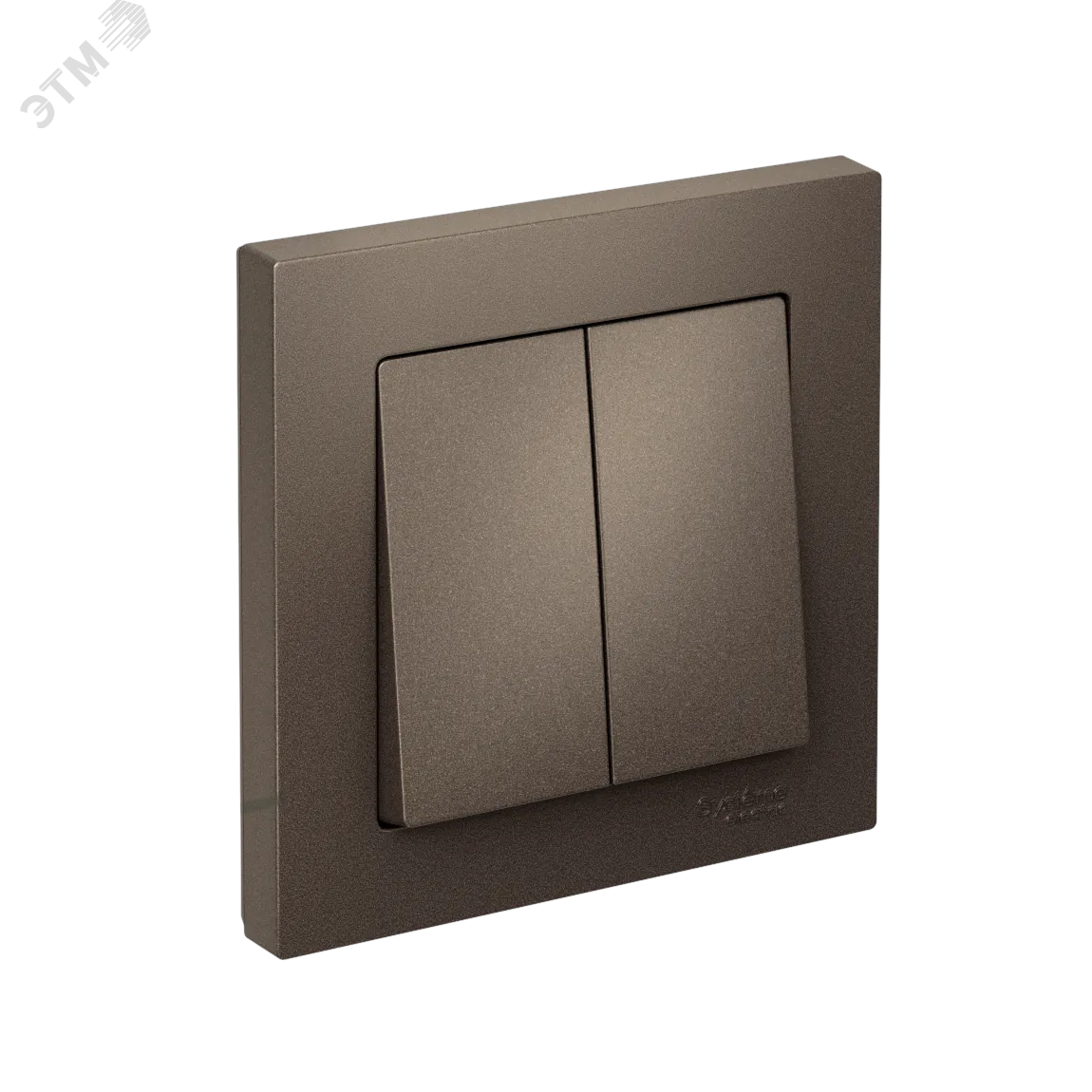 Выключатель 2-кл. СП AtlasDesign 10А IP20 (сх. 5) 10AX в сборе мокко SE ATN000652