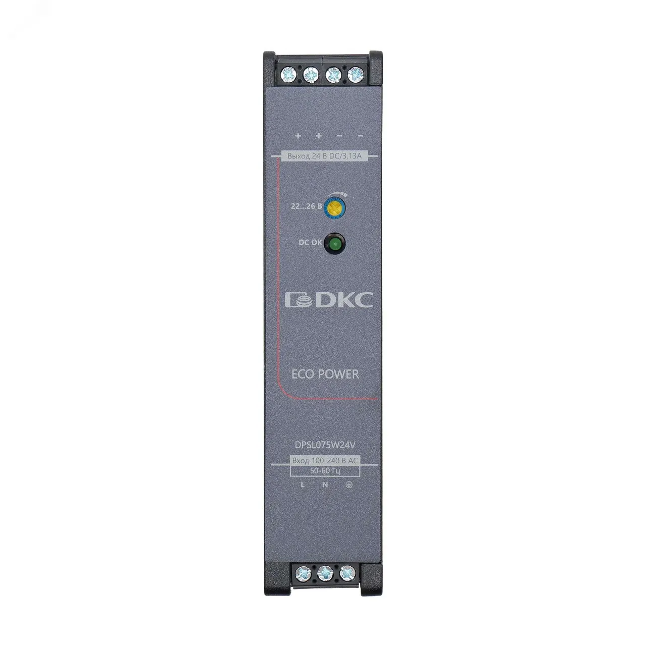Источник питания ""ECO POWER"", однофазный, 75Вт, 24В DPSL075W24V