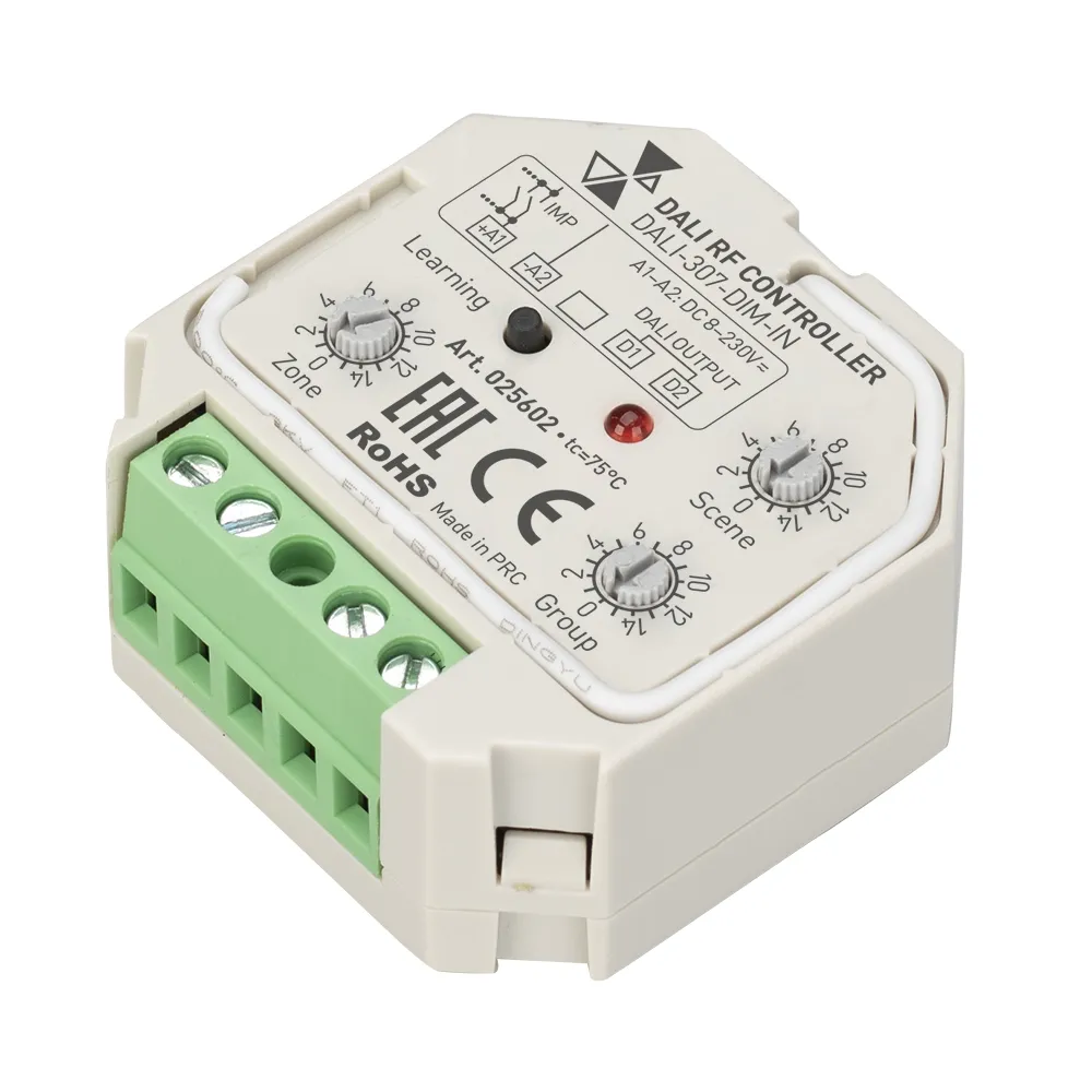 INTELLIGENT ARLIGHT Конвертер RF-сигнала DALI-307-DIM-IN (DALI-BUS, RF, PUSH) 025602