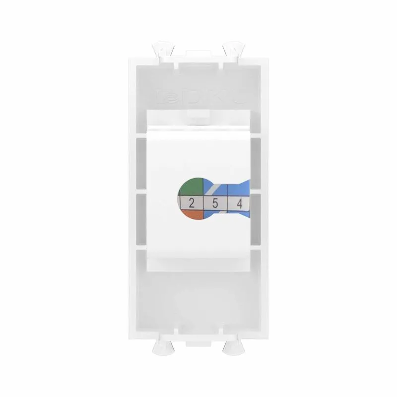 Розетка телефонная 1мод. Avanti "Белое облако" RJ12 без шторок модульная механизм 4400611