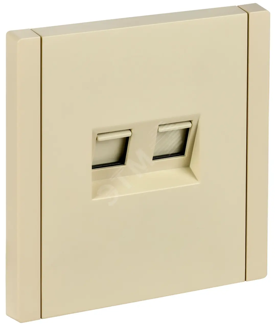 FORTE&PIANO Розетка компьютерная двойная RJ45 кат.5E FP433 ваниль IEK FP-K20-1-K10