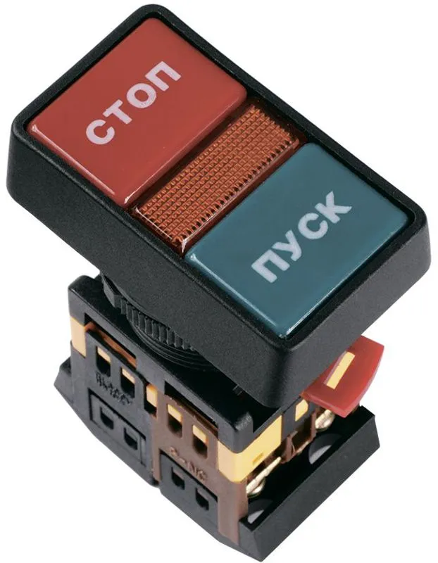 Кнопка PPBB-30N "Пуск-Стоп" d30мм 1з+1р 240В неон BBD21-PPBB-K51