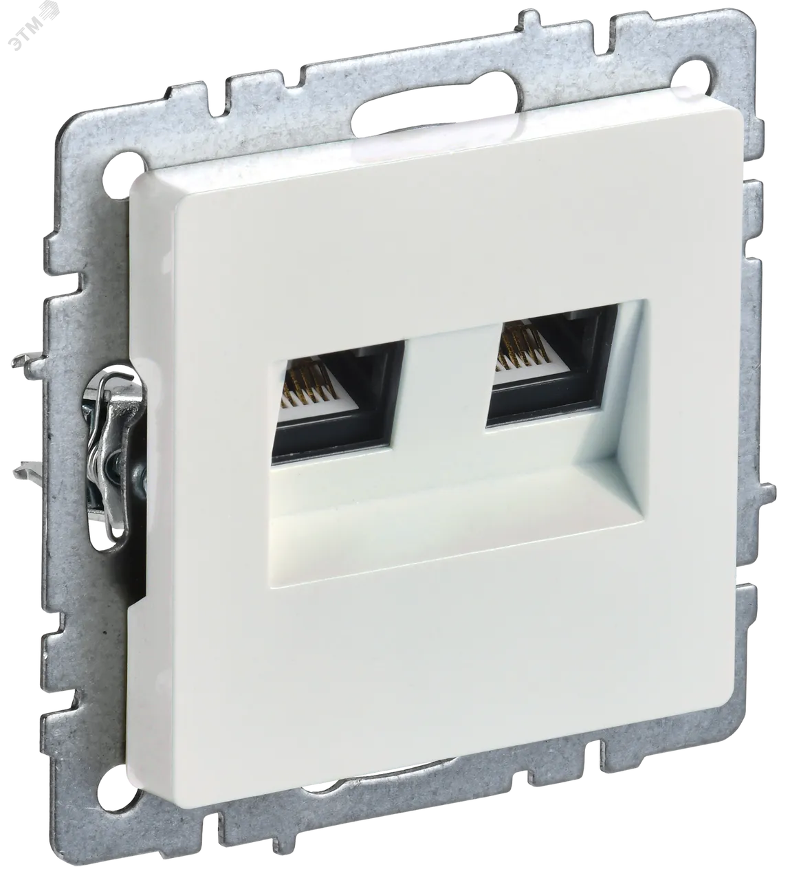 BRITE Розетка компьютерная двойная кат.5E RJ45 РК10-2-БрЖ жемчуг BR-K20-1-K36