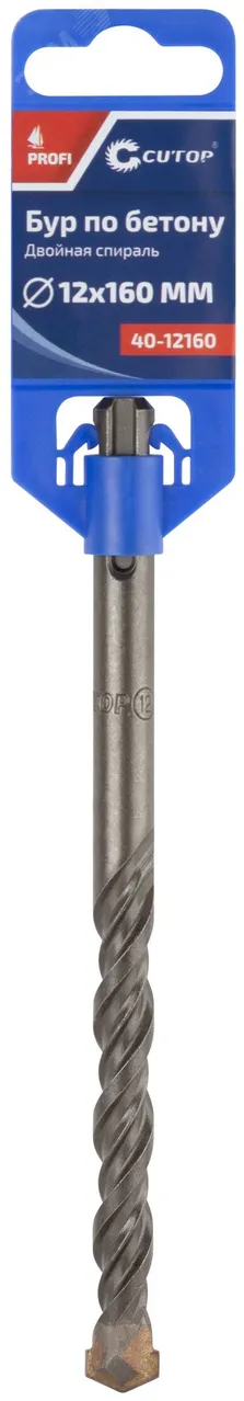 Бур по бетону , Profi, двойная резьба, SDS-Plus, 12 х 160 мм 40-12160