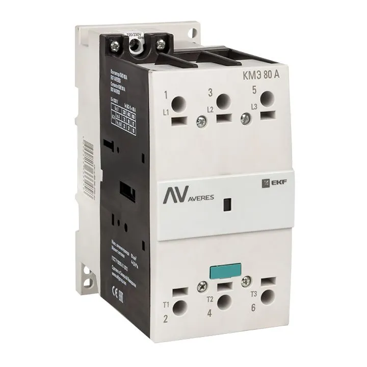 Контактор КМЭ 80А 230В АС AVERES ctr-s-80-00-230-av