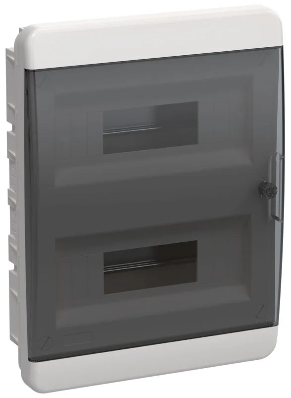 Корпус пластиковый ЩРВ-П-24 IP41 черн. прозр. дверь TEKFOR TF5-KP12-V-24-41-K01-K03