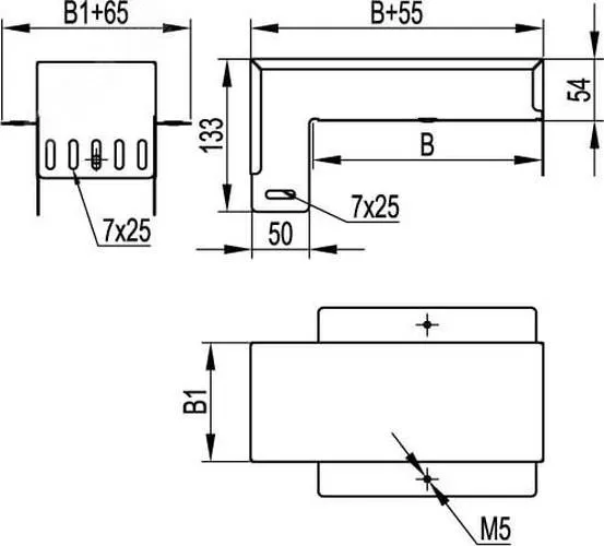 Держатель с крышкой DN 48 мм, полиамид, цвет чёрный PASW48N