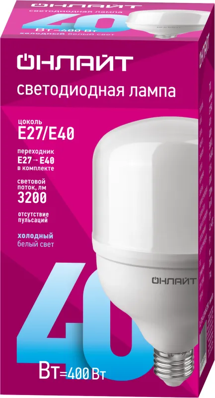 Лампа светодиодная высокомощная 82 903 OLL-T100-40-230-865-E27E40 40Вт 6500К холод. бел. E27/E40 3200лм 176-264В 82903