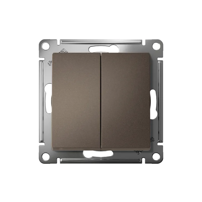 Выключатель 2-кл. СП AtlasDesign 10А IP20 (сх. 5) 10AX механизм мокко SE ATN000651