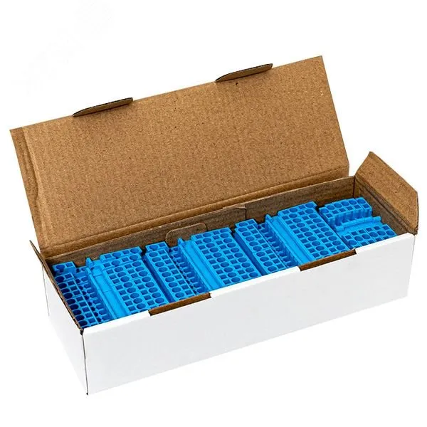 Колодка клеммная пружинная двойная JXB-ST-2.5 24А синяя plc-jxb-st-2.5-4-2-blue