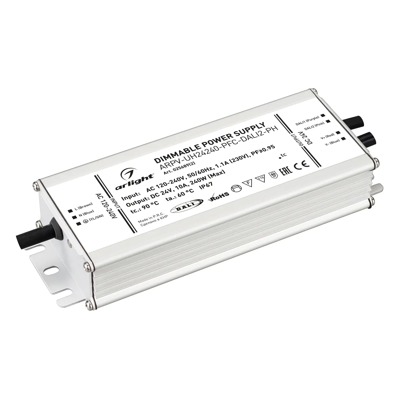 Блок питания ARPV-UH24240-PFC-DALI2-PH (24V, 10.0A, 240W) 025689(2)