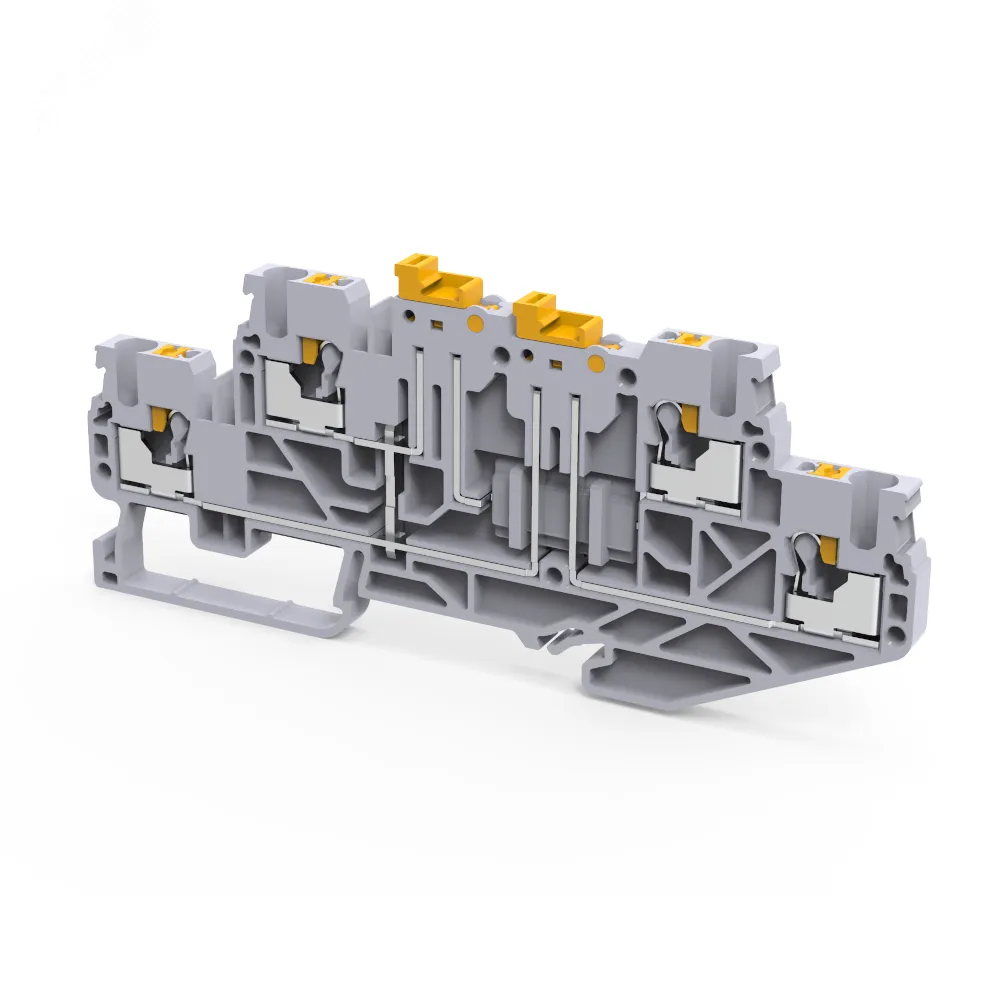 Клемма 2х-ярусная push-in 2,5 кв.мм разъед. OptiClip CPDLK-2,5-2L-MT-N-I-S-серый 331874