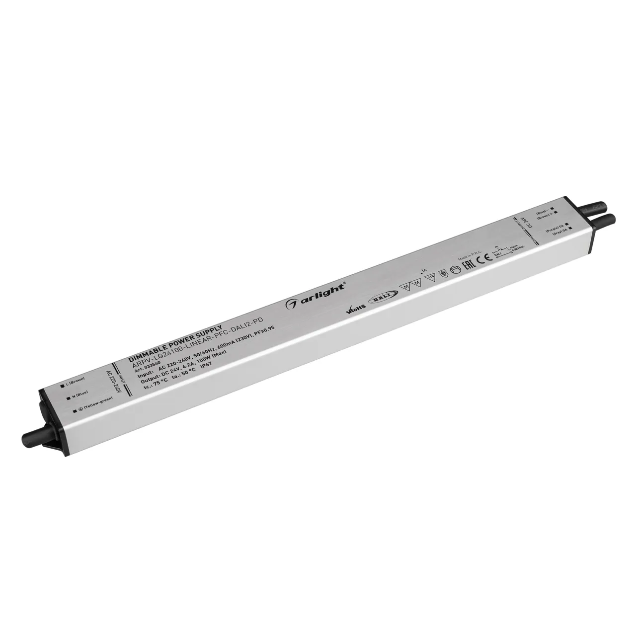 Блок питания ARPV-LG24100-LINEAR-PFC-DALI2-PD (24V, 4.2A, 100W) 033540
