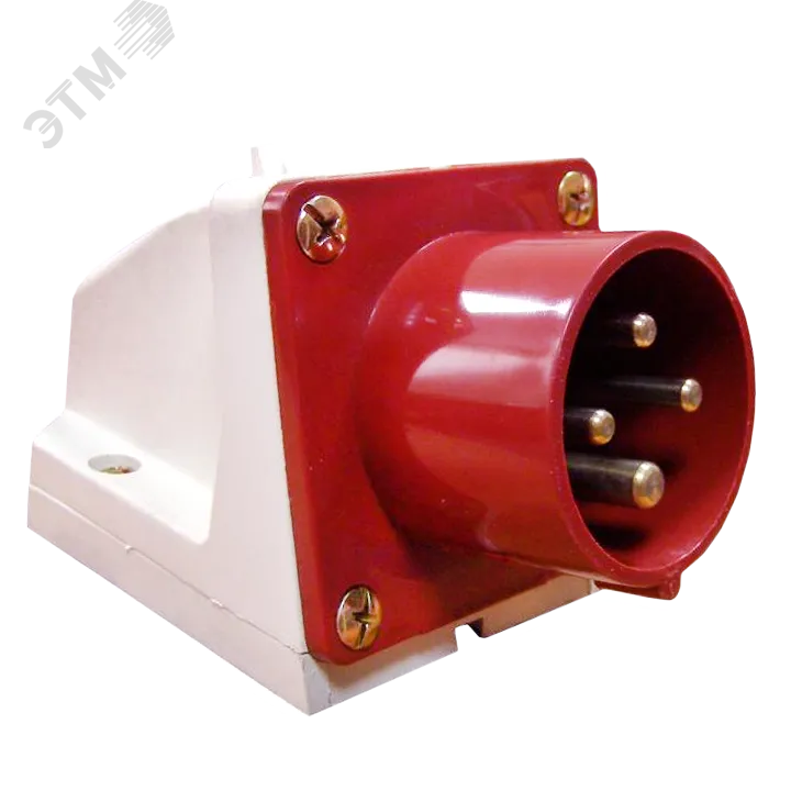 Вилка стационарная 524 32А 3P+PE 380В IP44 ps-524-32-380
