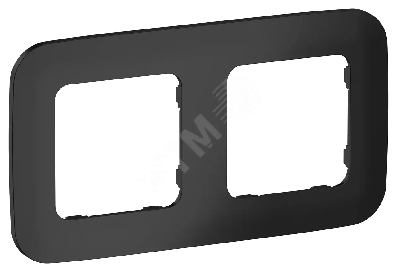 FLITE ARTISTIC Рамка 2-местная РУ-2-А-ФлЧ черный IEK FI-M22-31-20-K02