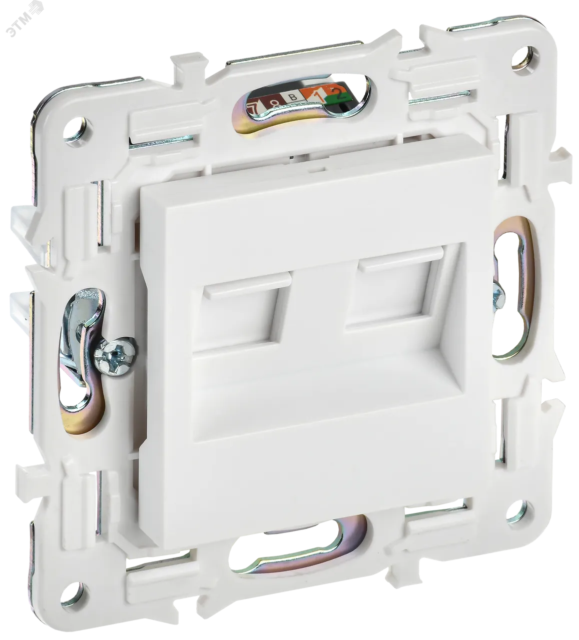 SKANDY Розетка компьютерная двойная RJ45 кат.6 SK-K04W арктический белый IEK SK-K20-2-K01
