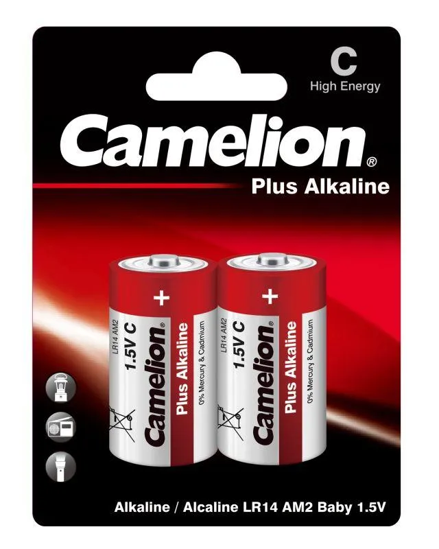 Элемент питания алкалиновый C/LR14 1.5В Plus Alkaline LR14-BP2 BL-2 (блист.2шт) 1653