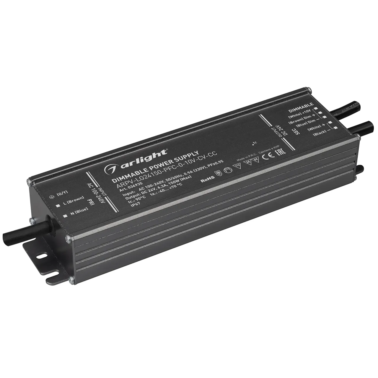 Блок питания ARPV-LG24150-PFC-0-10V-CV-CC (24V, 6.3A, 150W) 036935