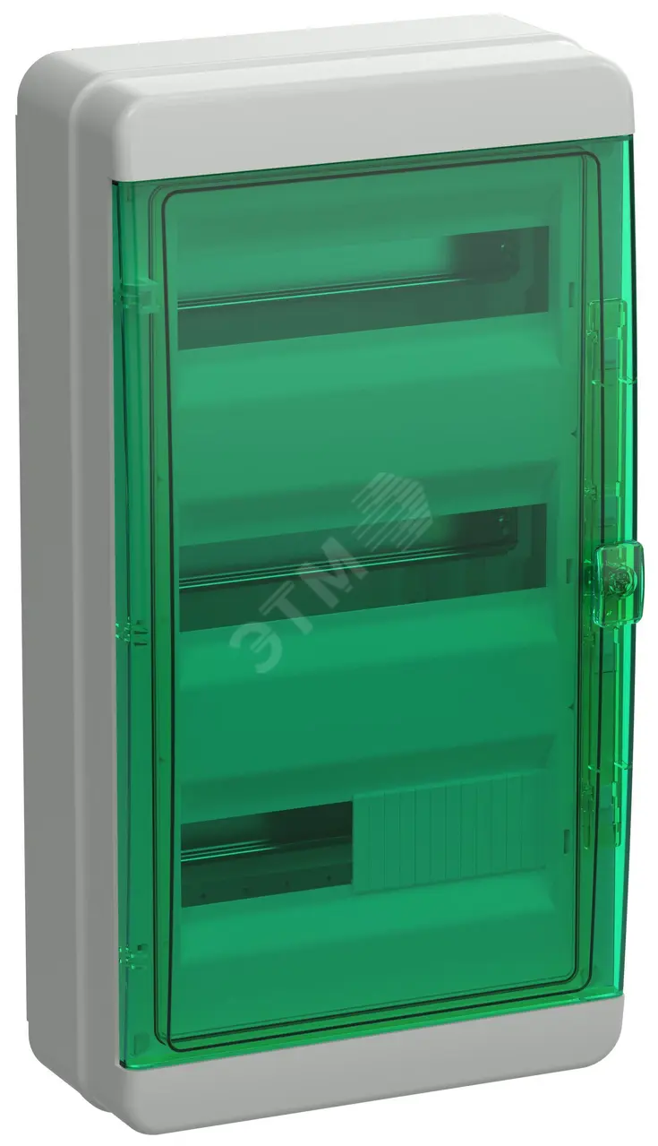 Корпус пластиковый КМПн-36 IP65 зел. прозр. дверь TEKFOR TF5-KP72-N-36-65-K03-K06