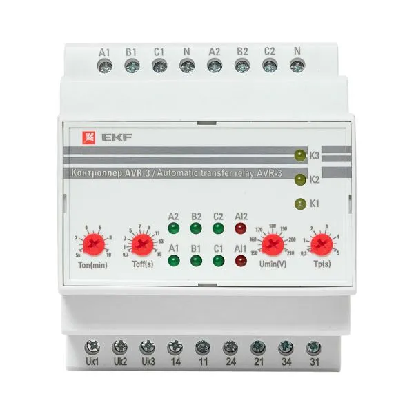 Контроллер АВР на 2 ввода с секционированием AVR-3 PROxima rel-avr-3