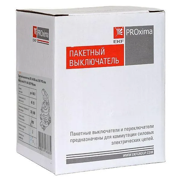 Выключатель пакетный 1-кл. 40А IP00 ПВ2-40 М3 исп.3 черн. pv-2-40-3
