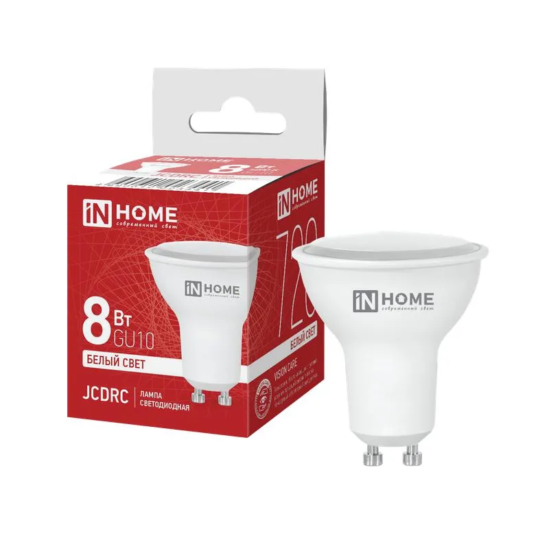 Лампа светодиодная LED-JCDRC-VC 8Вт рефлектор 4000К нейтр. бел. GU10 720лм 230В 4690612023441