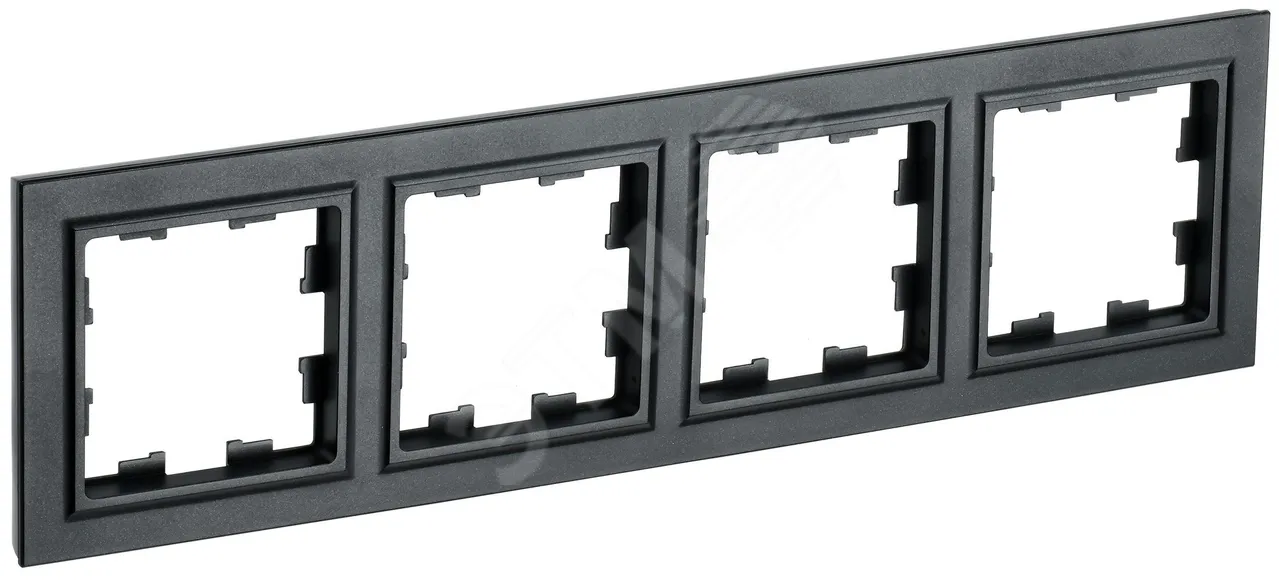 Рамка 4-м BRITE РУ-4-БрЧ черн. BR-M42-K02