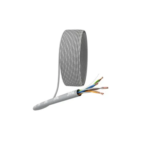Кабель витая пара U/UTP кат.5E 4х2х24AWG solid CU PVC сер. (м) Б0044429