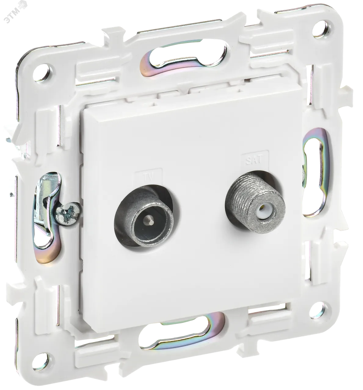 SKANDY Розетка двойная TV+SAT SK-A13W арктический белый IEK SK-AF20-O-K01