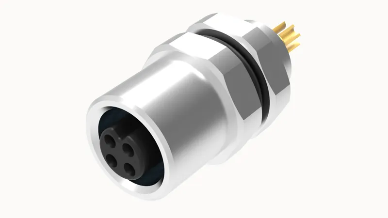 Розеточный разъем в панель, M5, SD-M5A-04P-FF-SH7001-00Z(H)