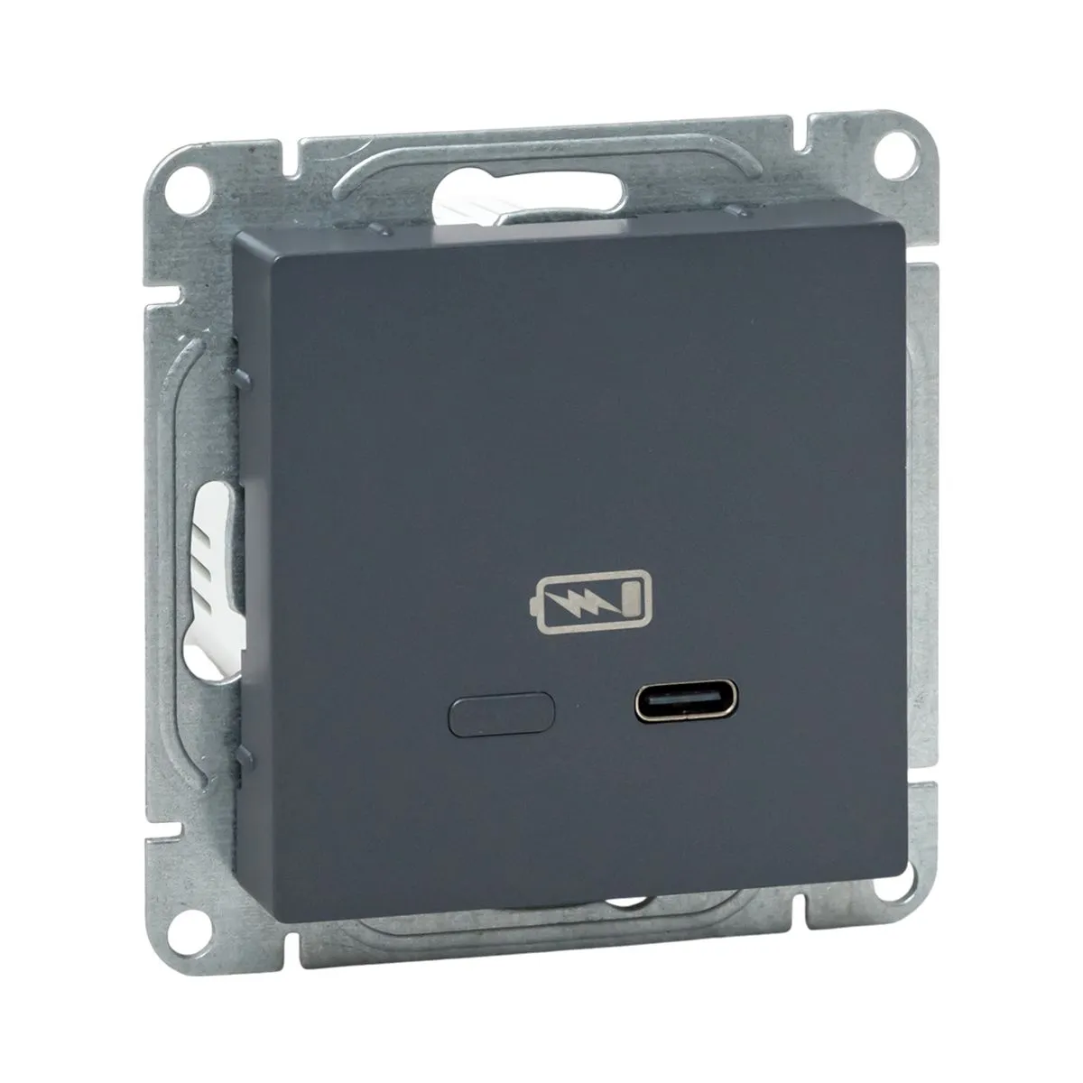 Механизм розетки USB-С, быстрая, графит Эпика EKF UP1-SOG-USBCF