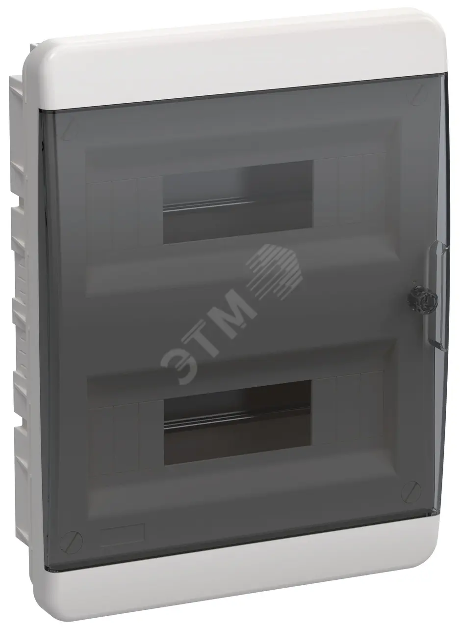 Корпус пластиковый ЩРВ-П-24 IP41 черн. прозр. дверь TEKFOR TF5-KP12-V-24-41-K01-K03