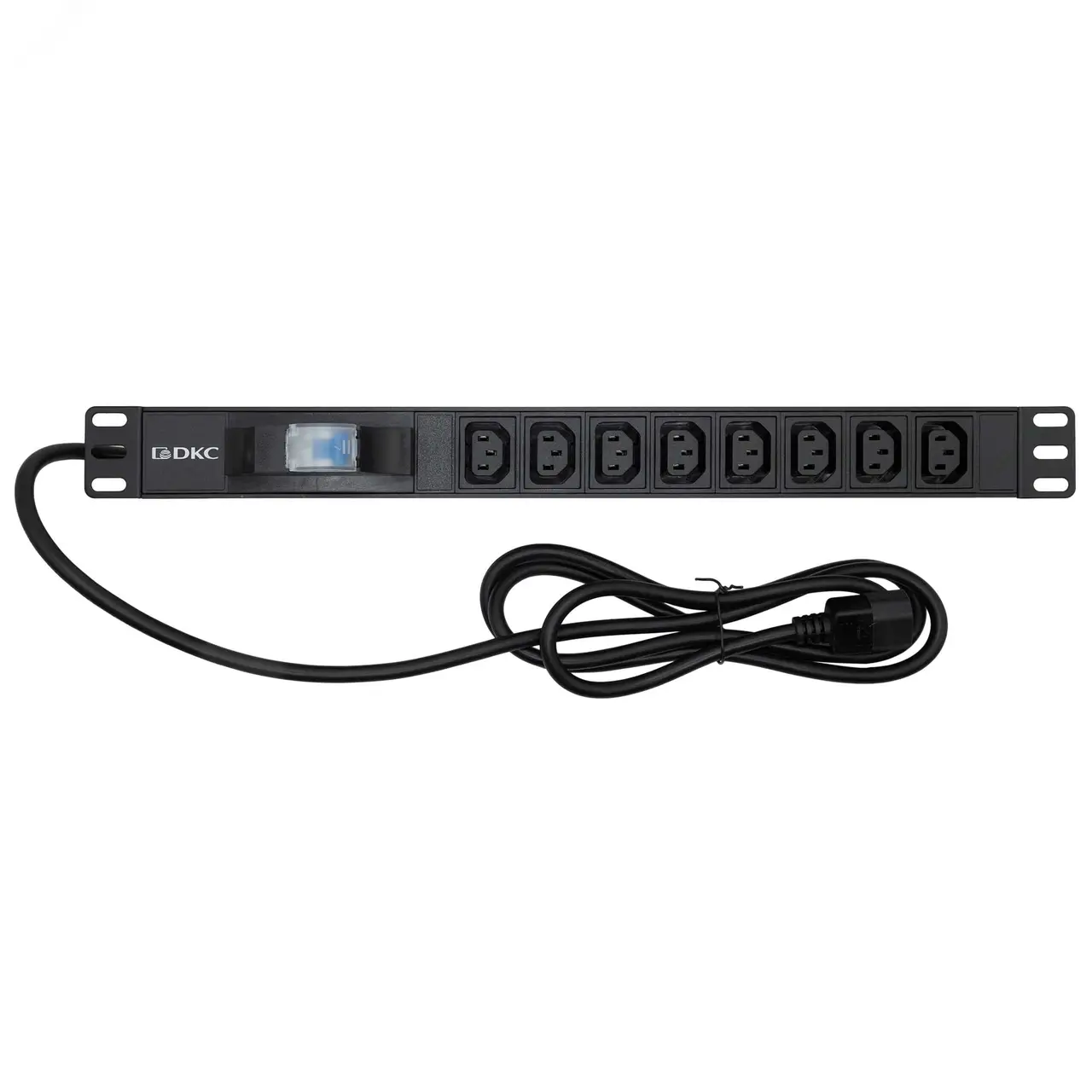 Блок распределения питания (PDU) 19"10A с автоматом 1P, Вых:8 C13, Вх:C14 R519IEC8CBC14