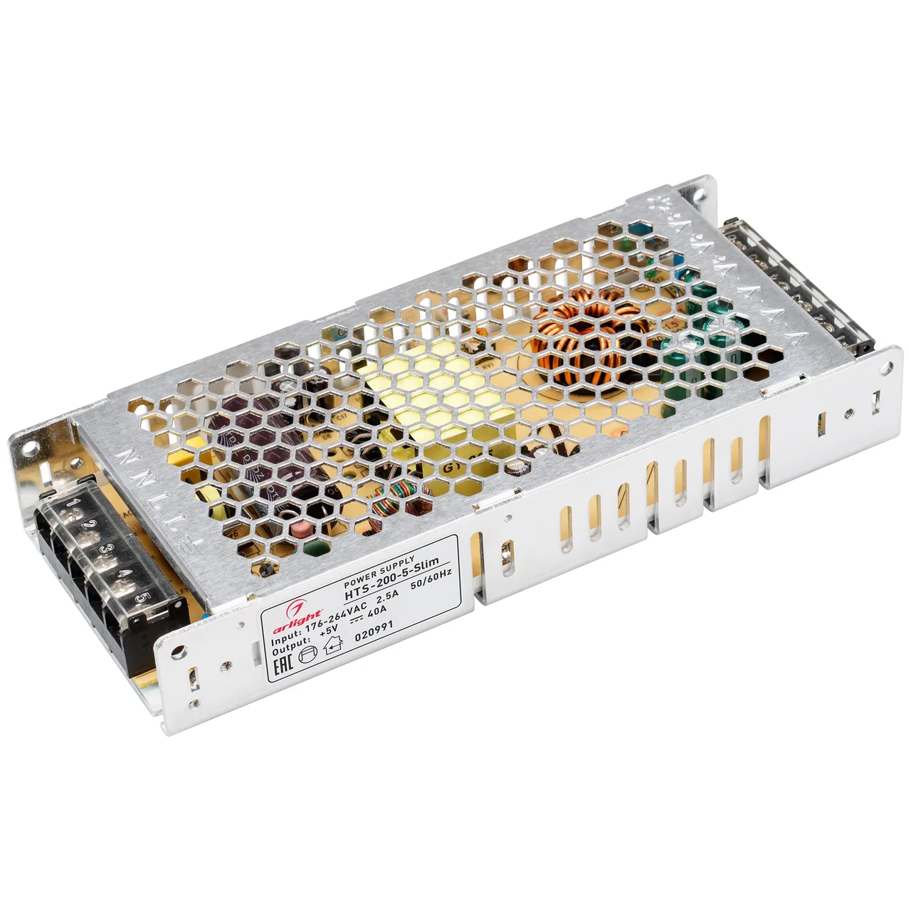 Блок питания HTS-200-5-Slim (5V, 40A, 200W) 020991