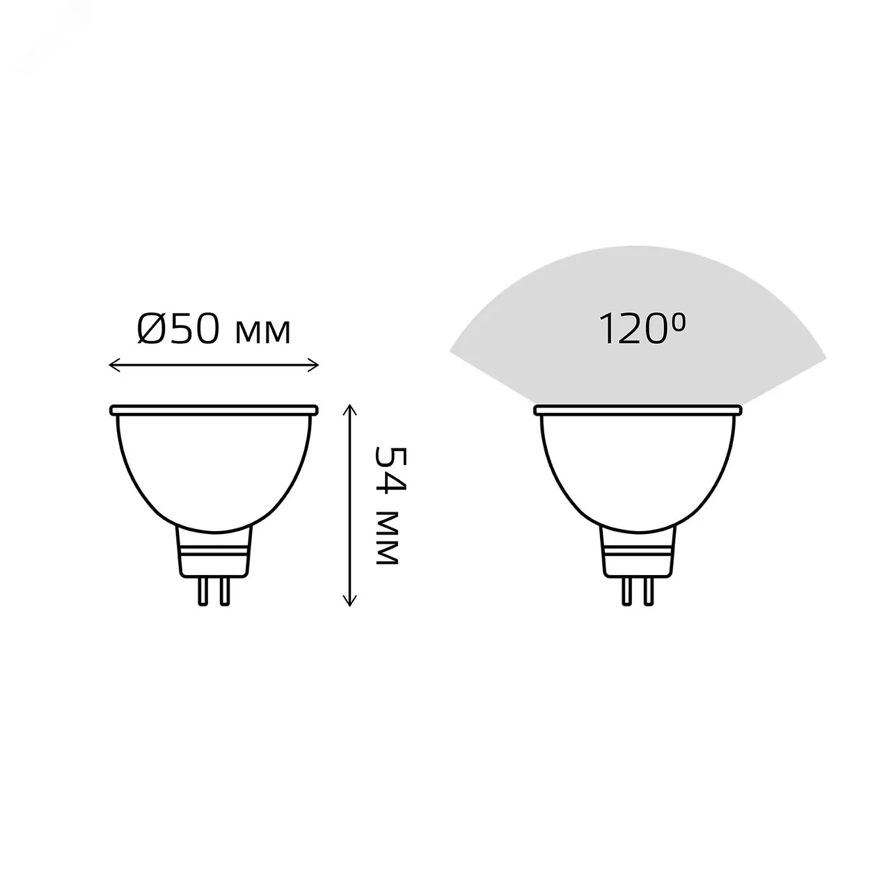 Лампа светодиодная Black 5Вт MR16 софит 4100К нейтр. бел. GU5.3 530лм 101505205