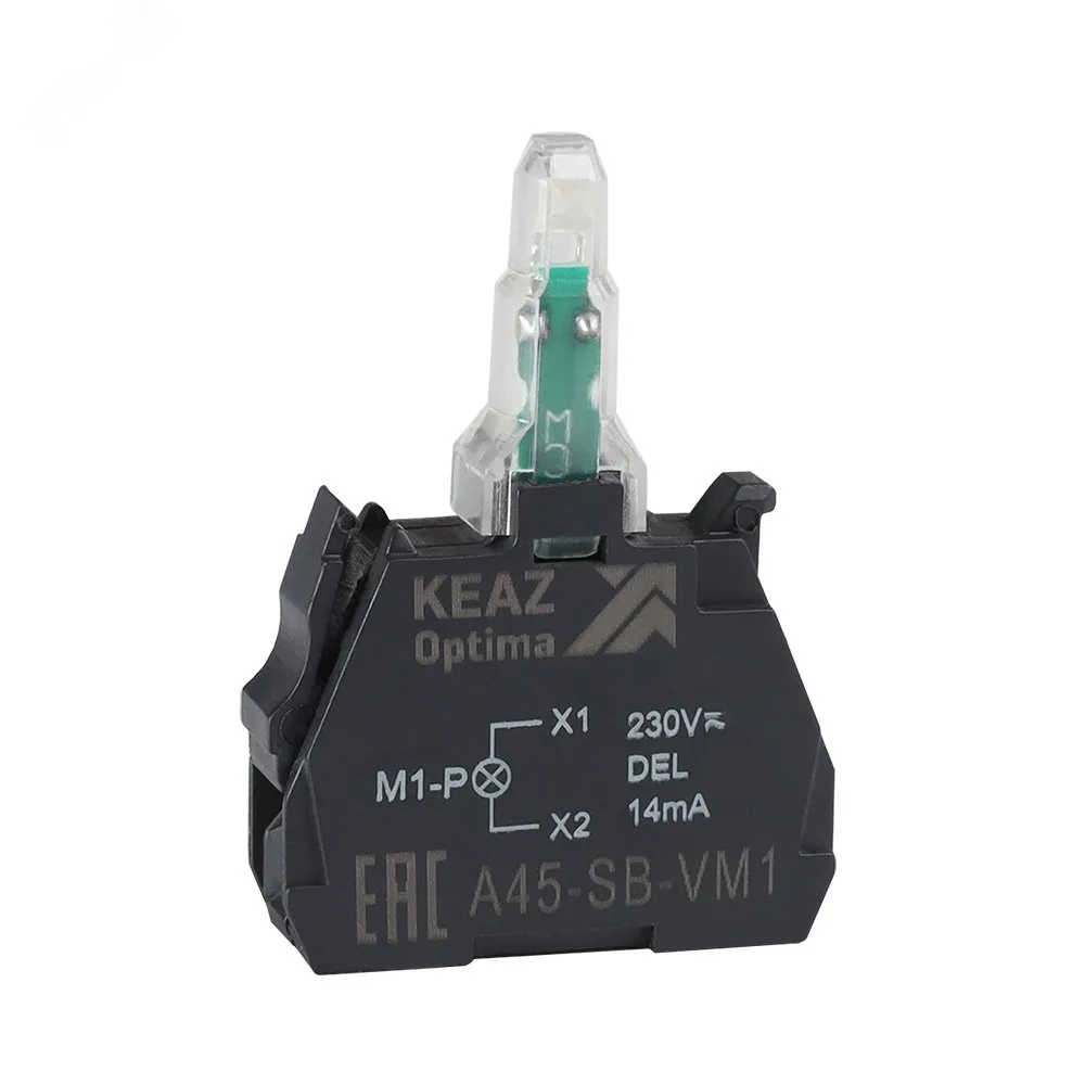 Световой-блок-OptiSignal-D22-A45-SB-VM3-зеленый-110-230 В AC/DC-с защитой от наводок ZBVM3 362250