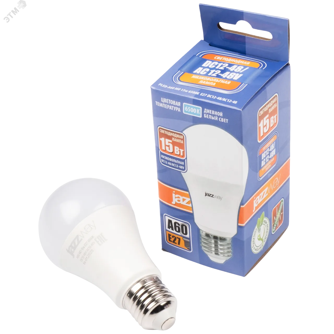 Лампа светодиодная низковольтная PLED-A60 MO 15Вт 6500К холод. бел. E27 12-48В AC/DC 5050594